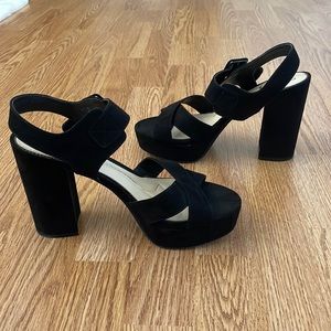 Black Chunky Heels